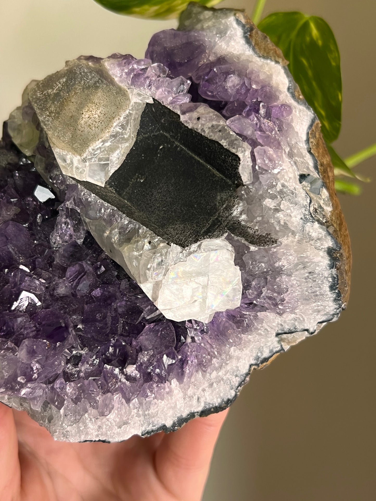 Amethyst and Calcite Cluster