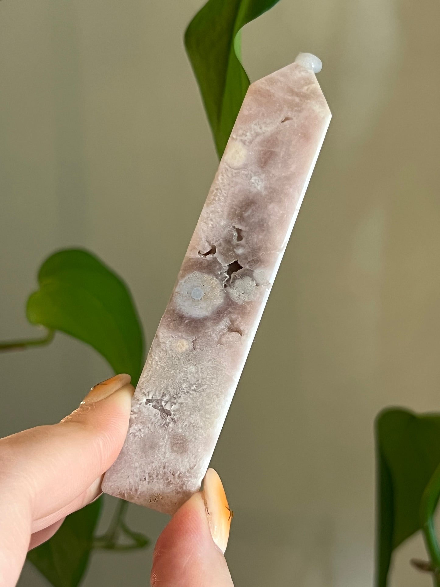 Pink Amethyst x Flower Agate Tower