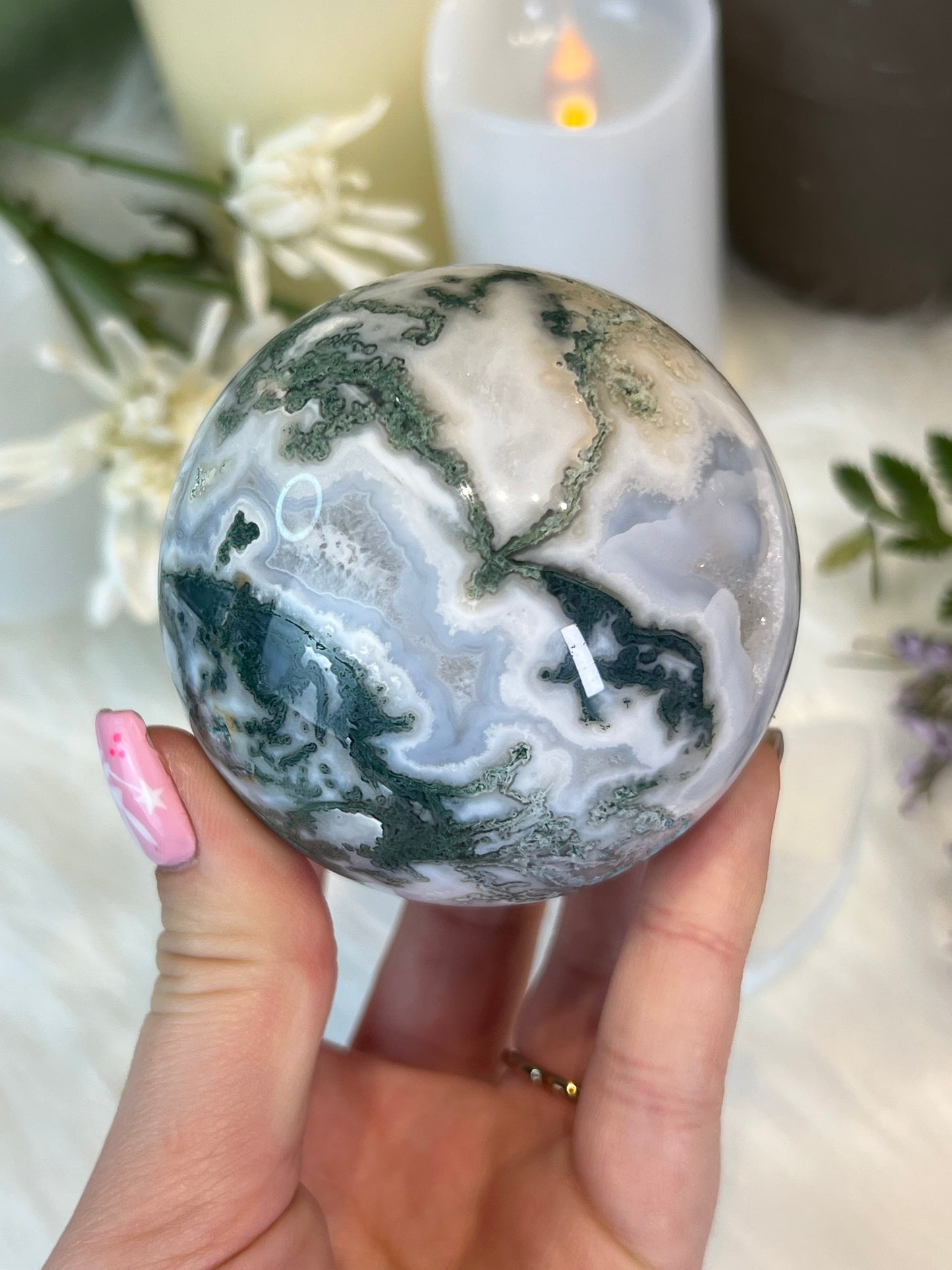 Moss Agate Sphere A