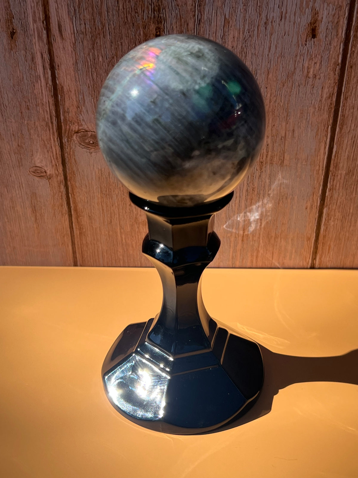 Black Witchy Altar Ceramic Sphere Stand