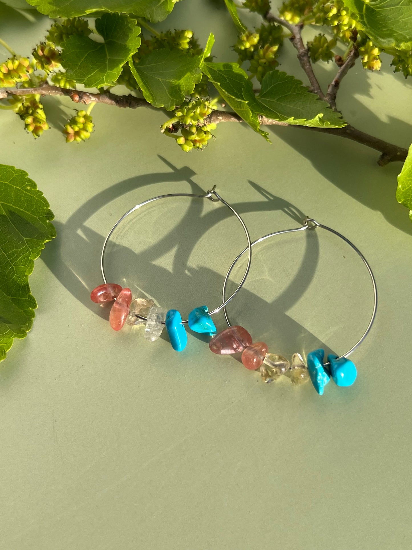 Pansexual Pride Flag Hoop Earrings