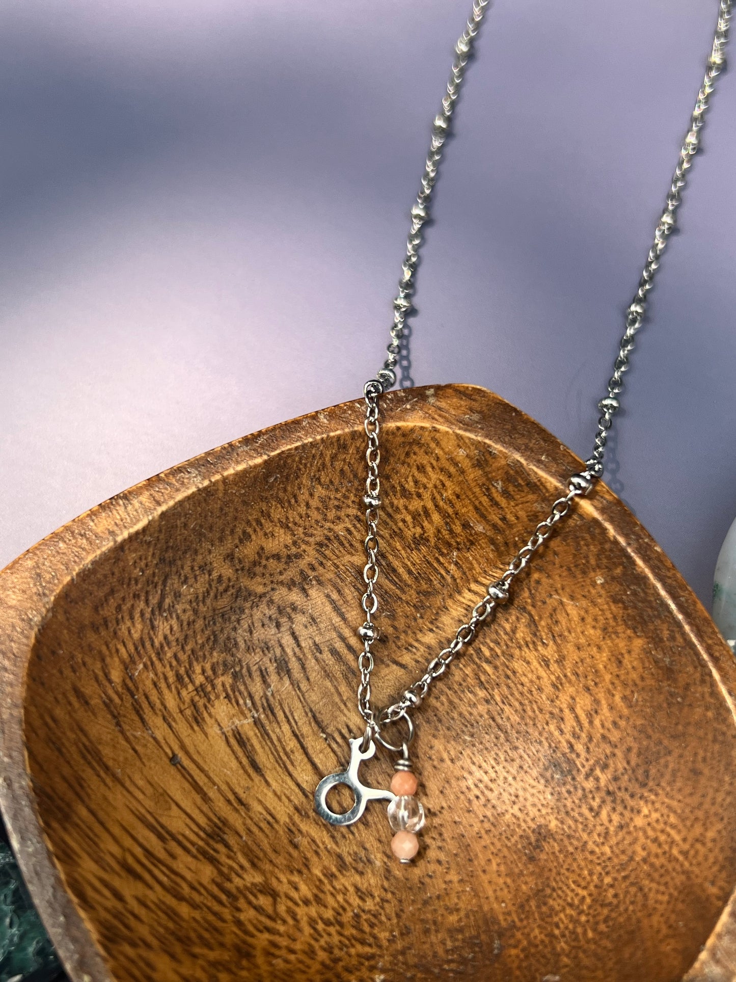 Taurus - Zodiac Sign Gemstone Silver Necklace