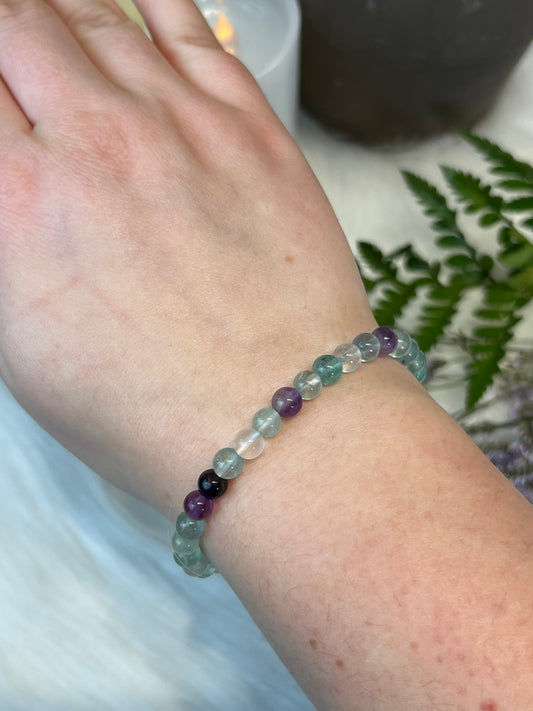 Rainbow Fluorite 5mm Bracelet