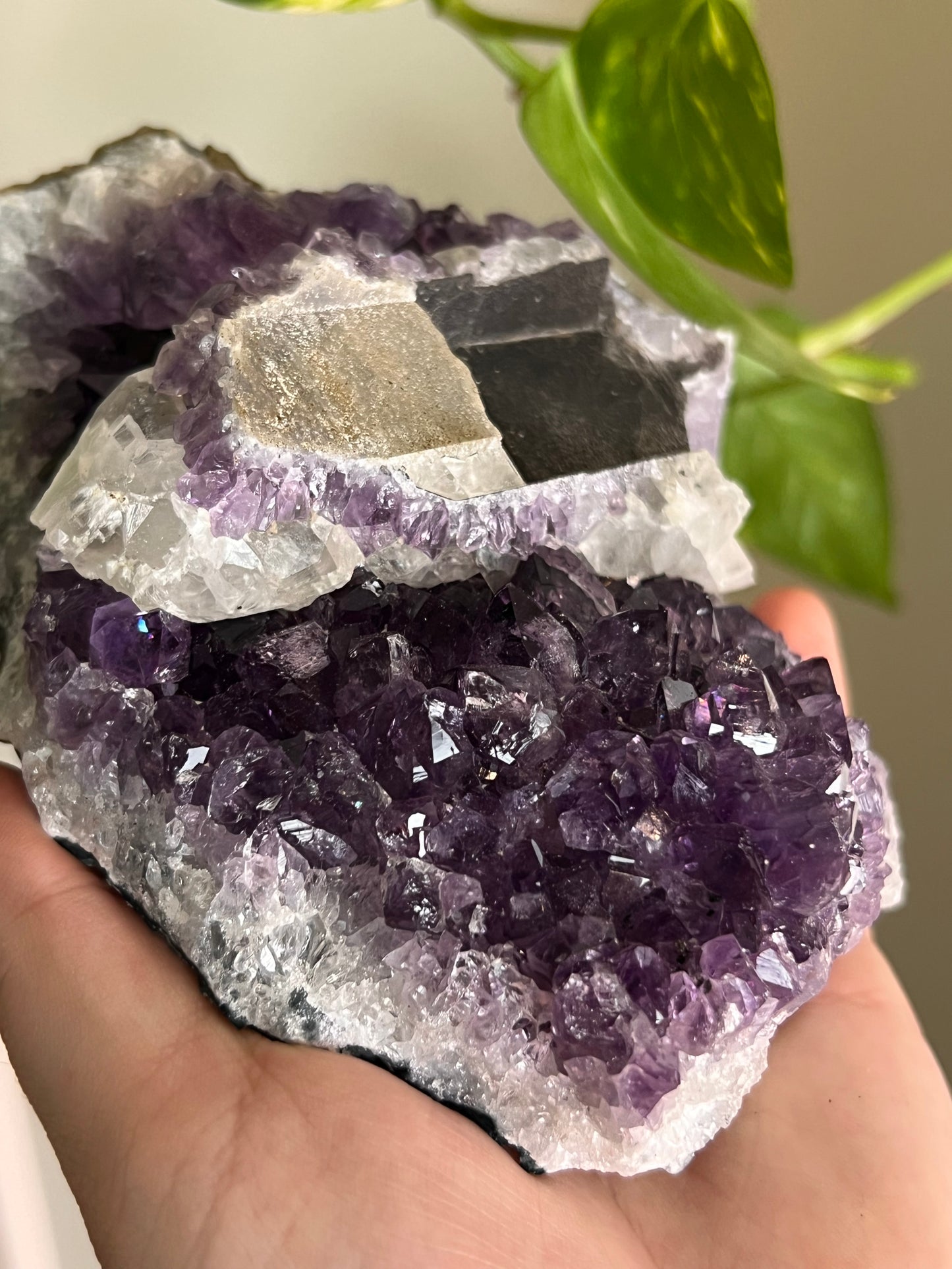 Amethyst and Calcite Cluster