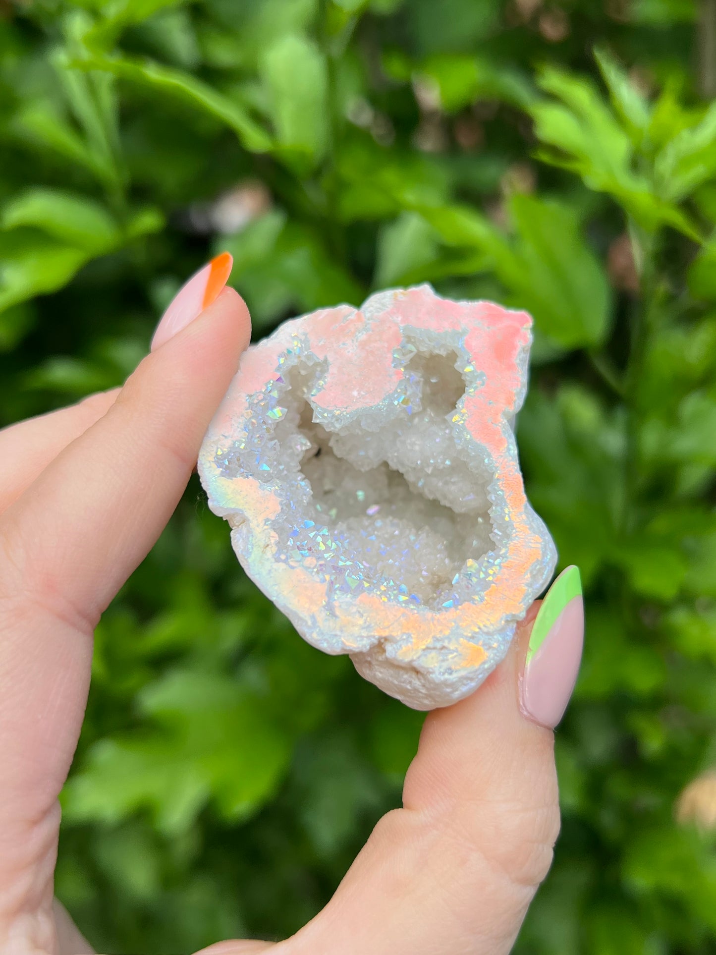 Aura Druzy Quartz Geode