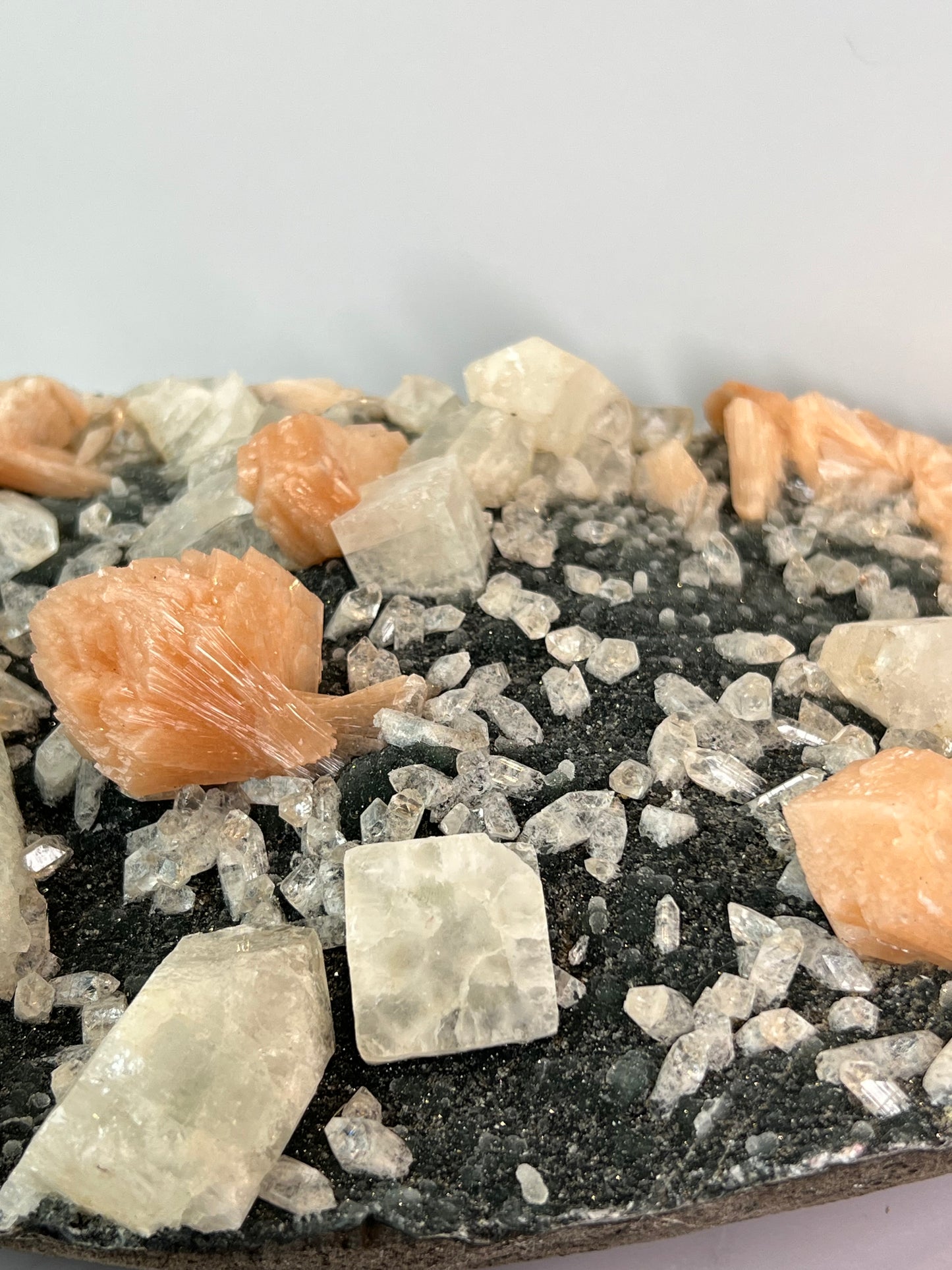 Apophyllite x Stilbite x Chalcedony Cluster - Statement Piece