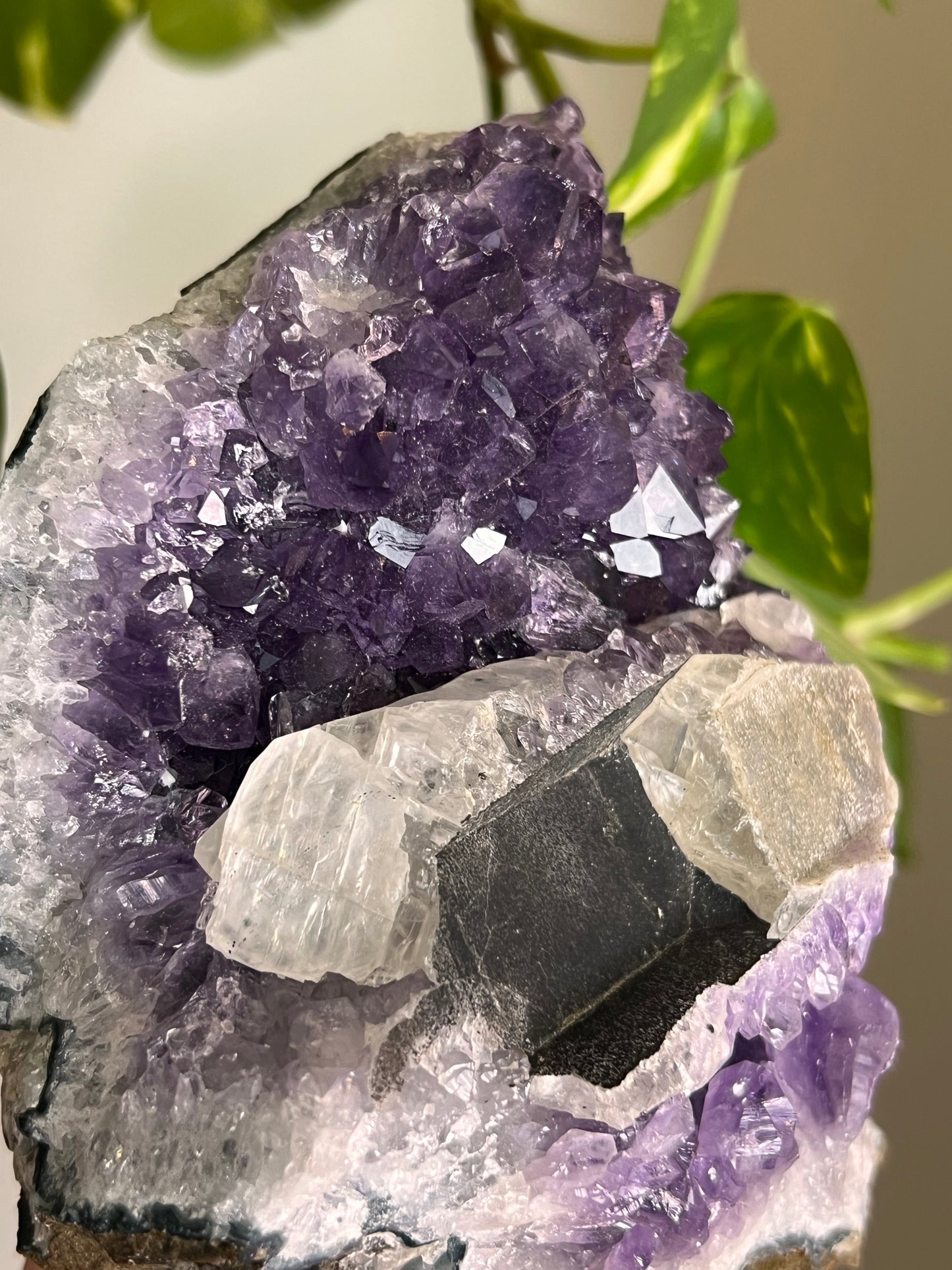 Amethyst and Calcite Cluster