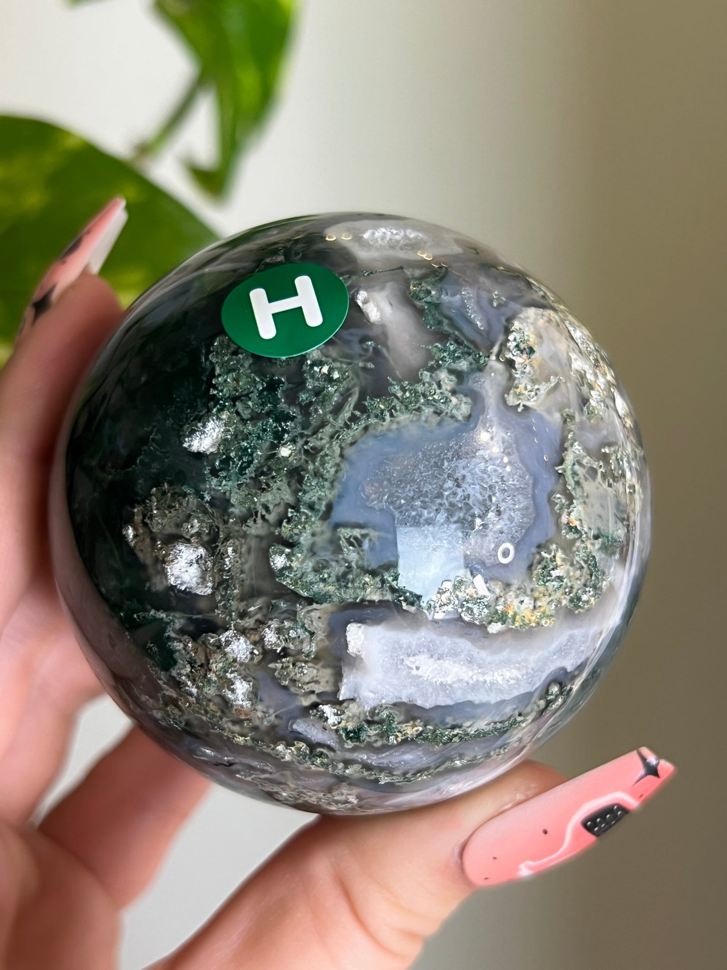 Moss Agate Sphere - H 🌿
