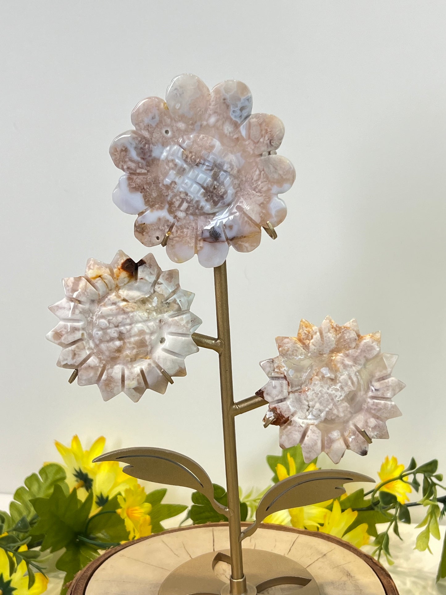 Flower Agate Sunflower Stand