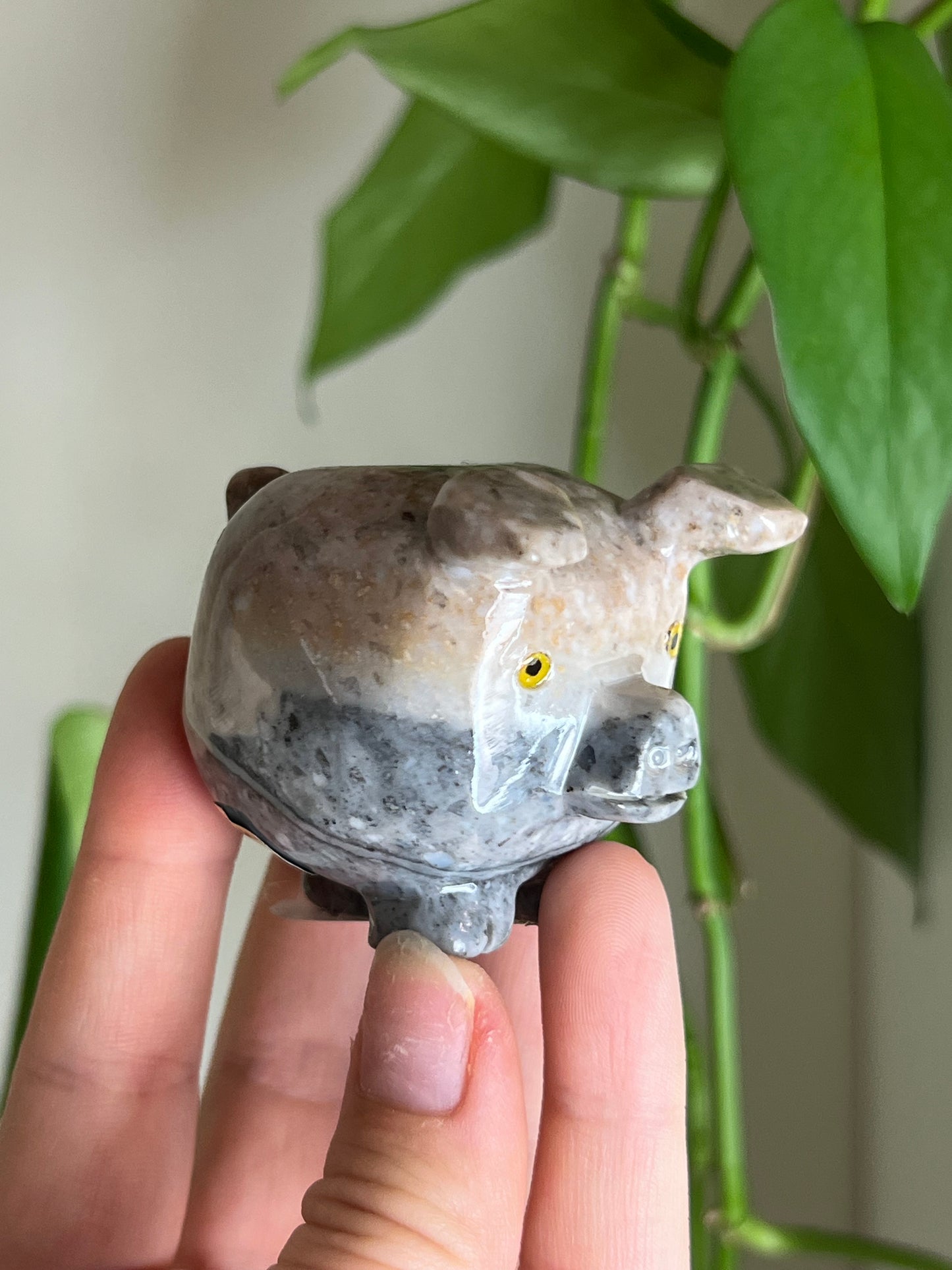 Lucky 3 Leg Soapstone Pig