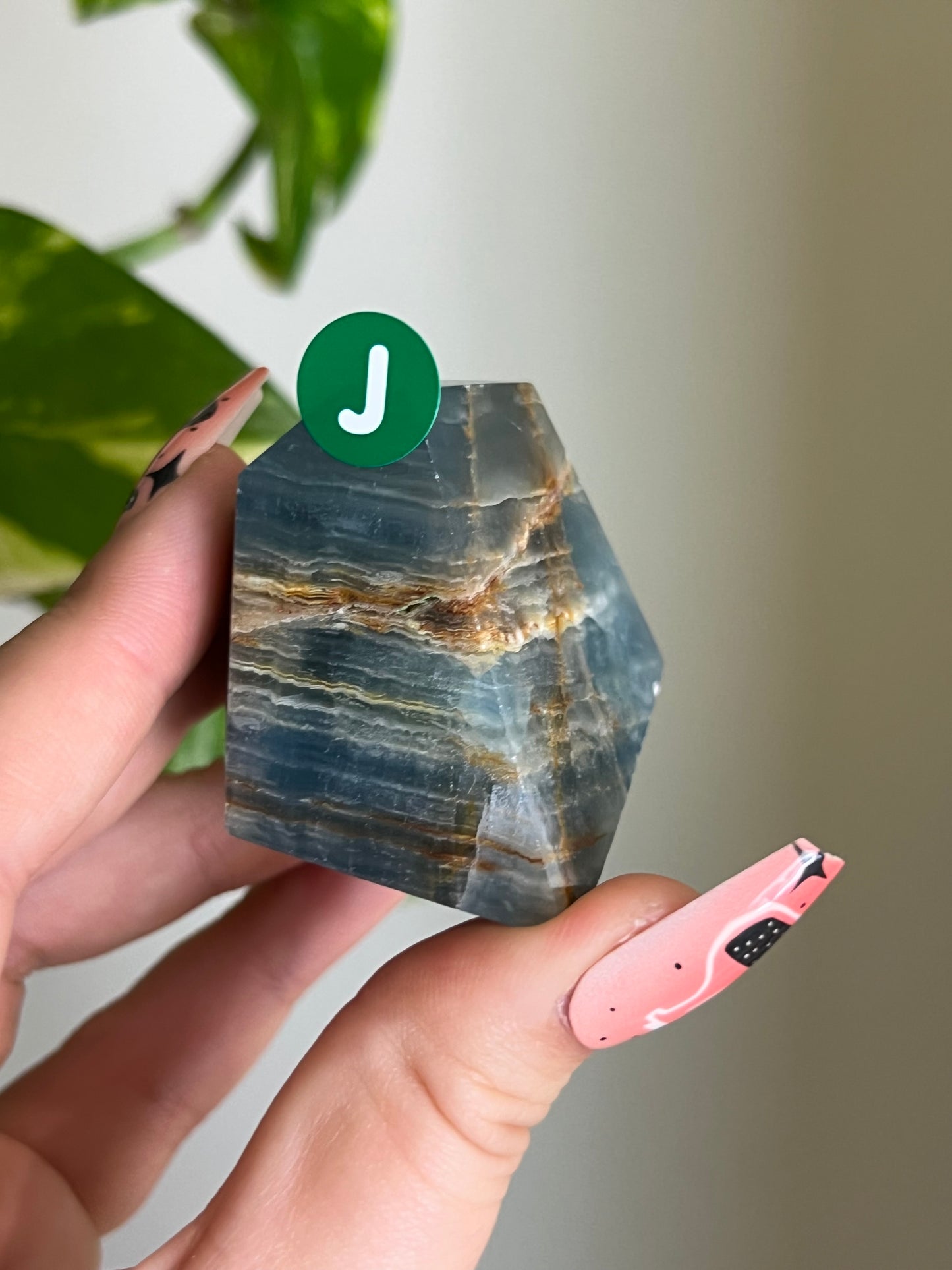 Blue Lemurian Aquatine Calcite Gusher - J 🌊