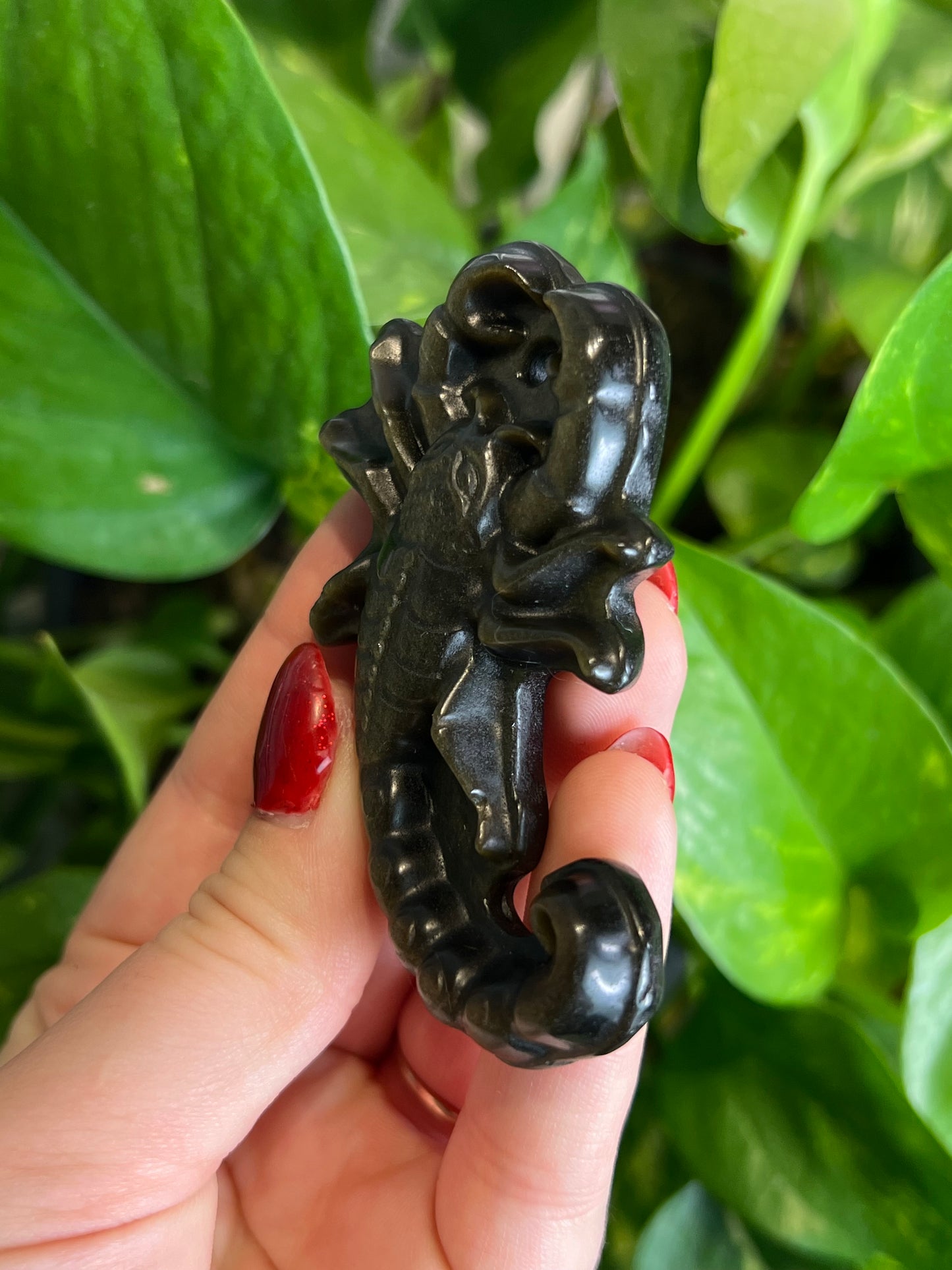 Gold Sheen Obsidian Scorpion