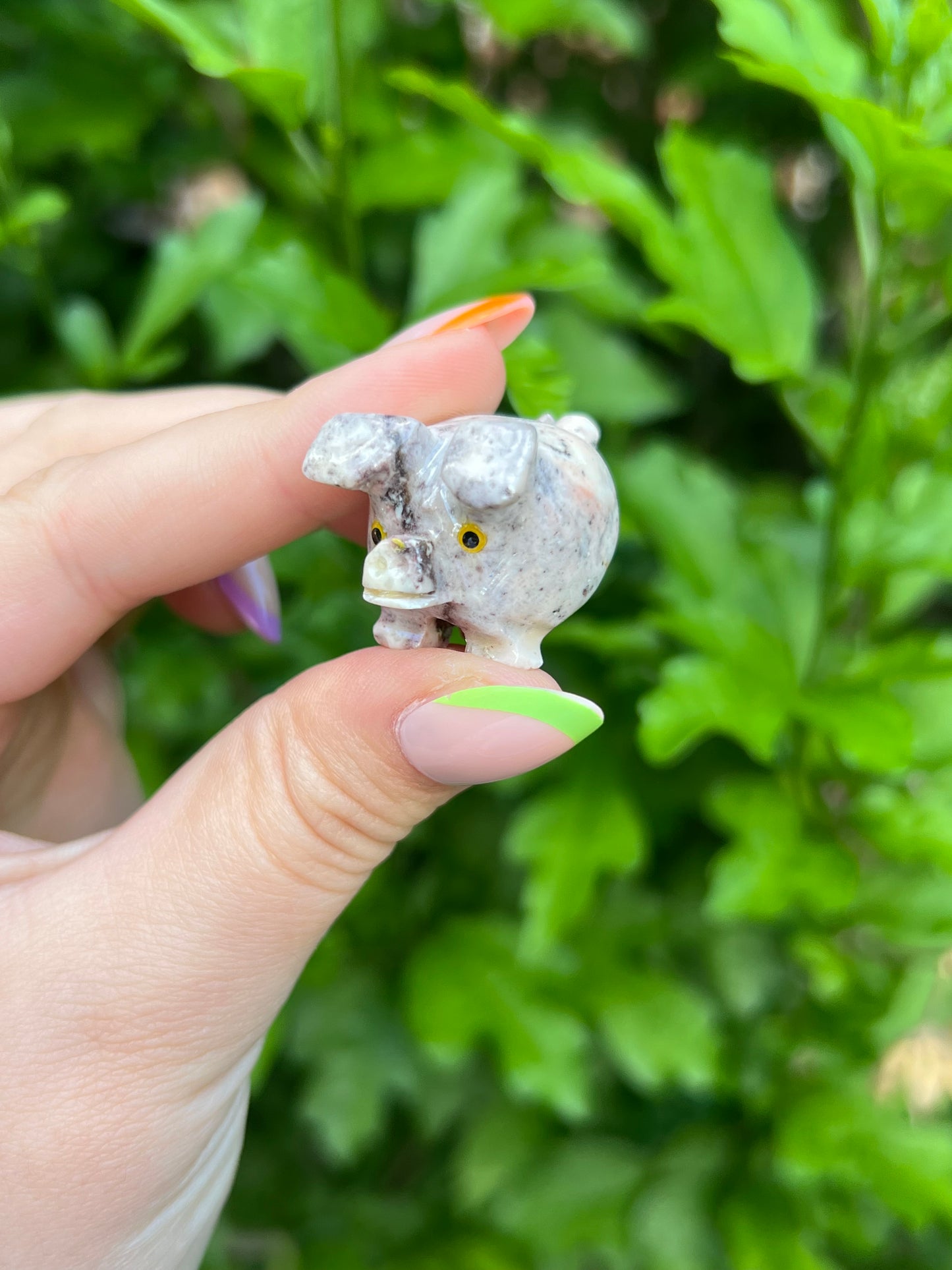 Soapstone Lucky 3 Leg Pig