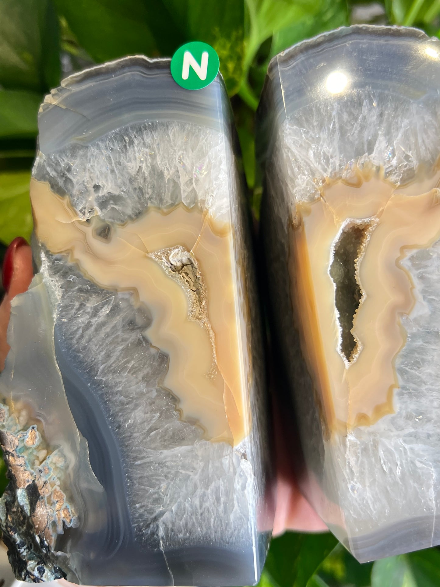 Agate Druzy Bookends - N