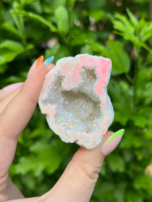 Aura Druzy Quartz Geode