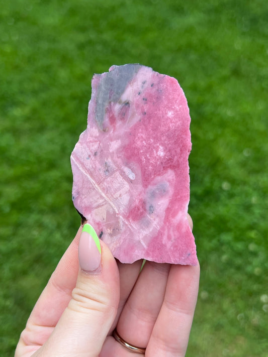 Pink Rhodonite Slab - Yukon 🇨🇦 - A