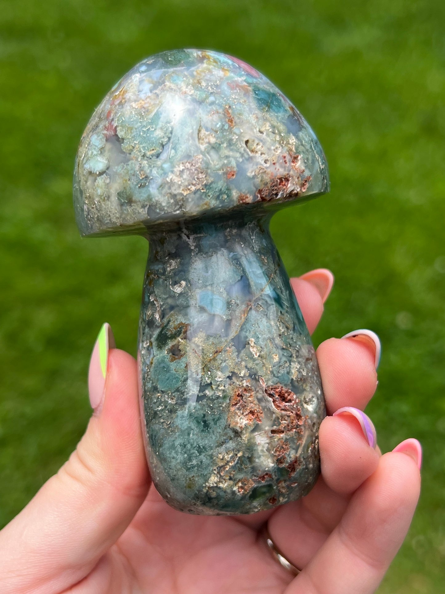 Ocean Jasper Large Mushroom
