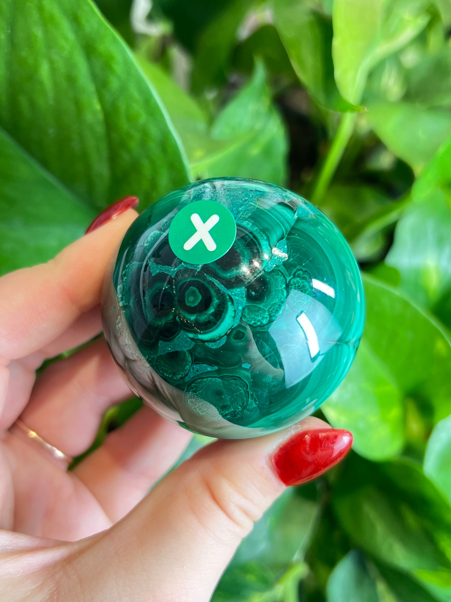 Malachite x Chrysocolla Sphere - X