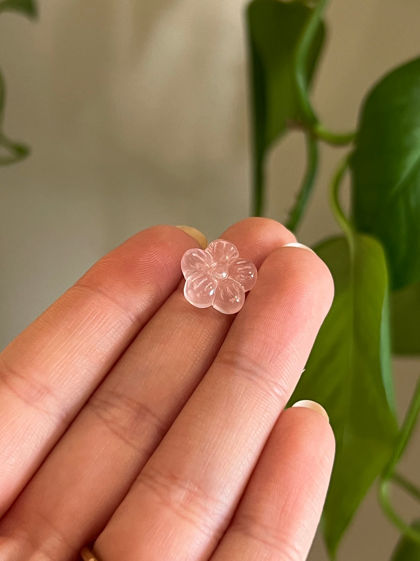 Mini Rose Quartz Flower