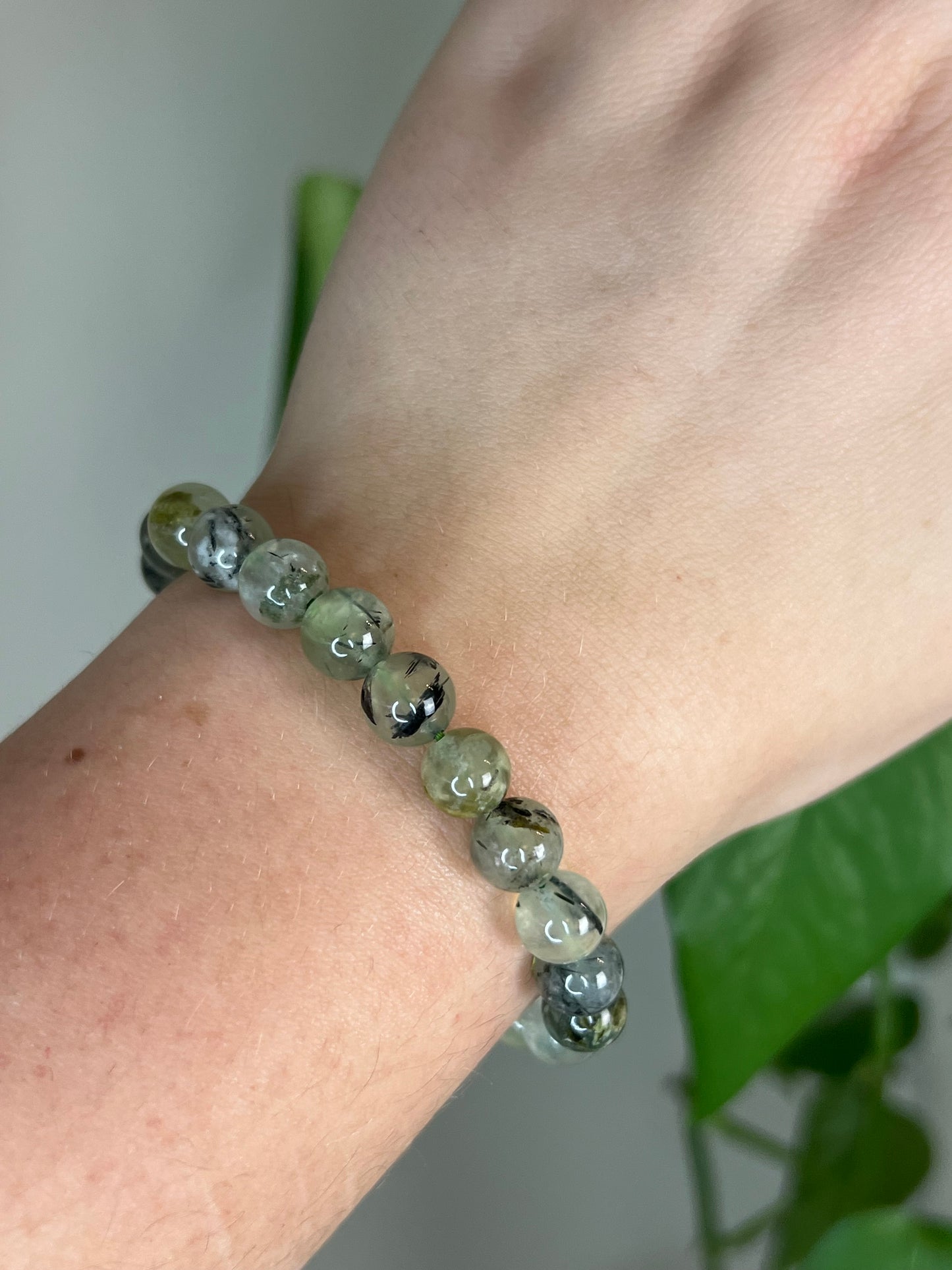 Prehnite with Epidote Bracelet