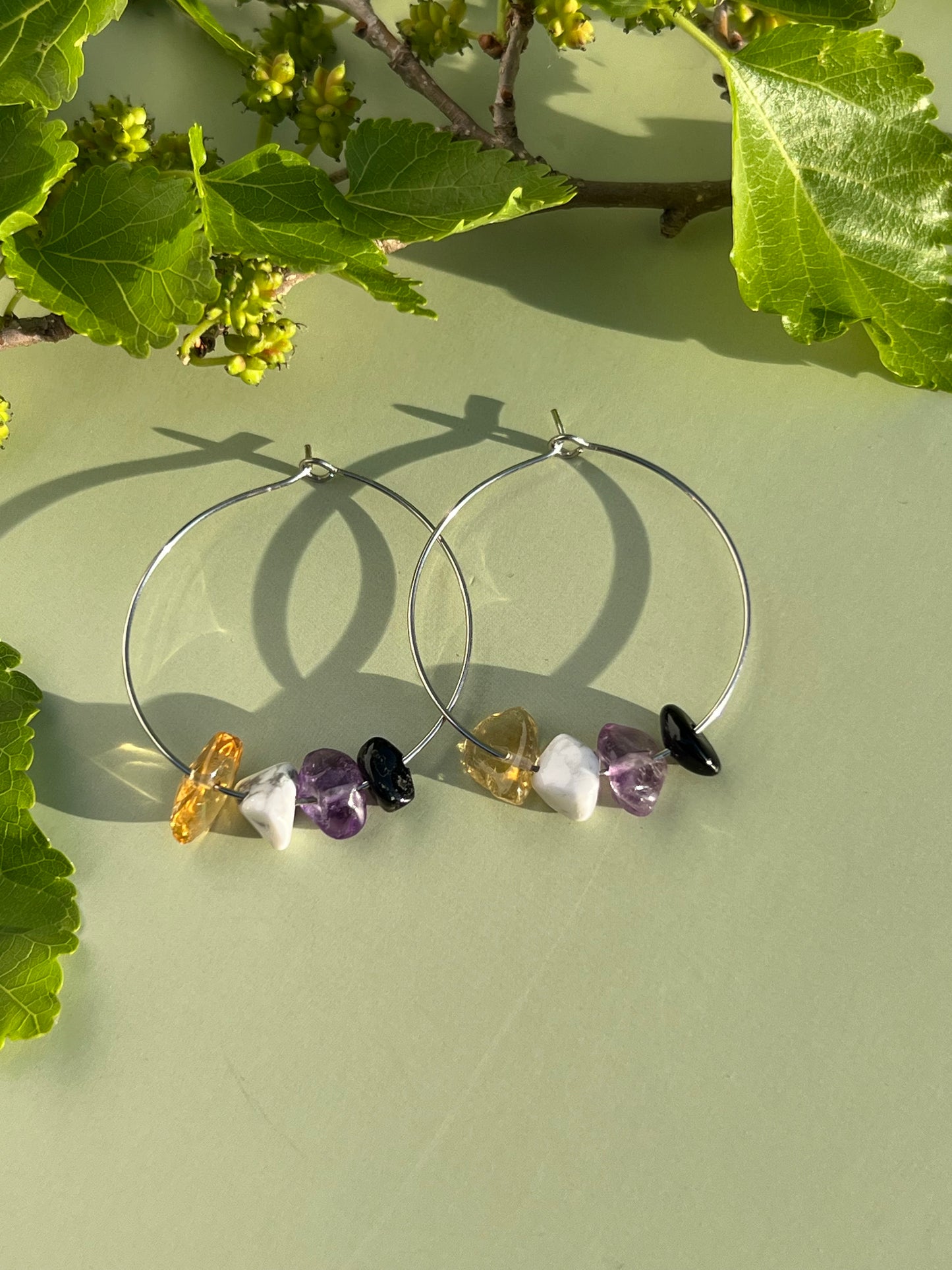 Non Binary Pride Flag Hoop Earrings