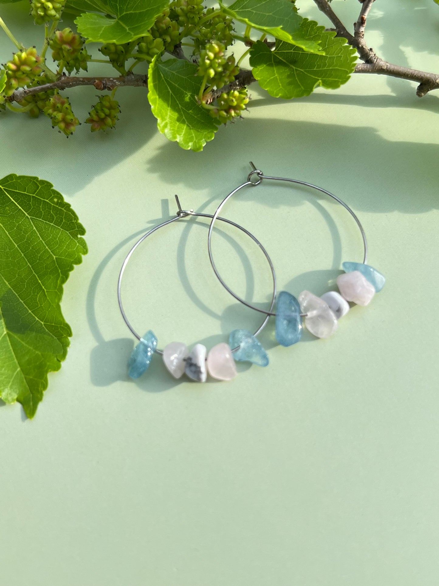 Trans Pride Flag Hoop Earrings