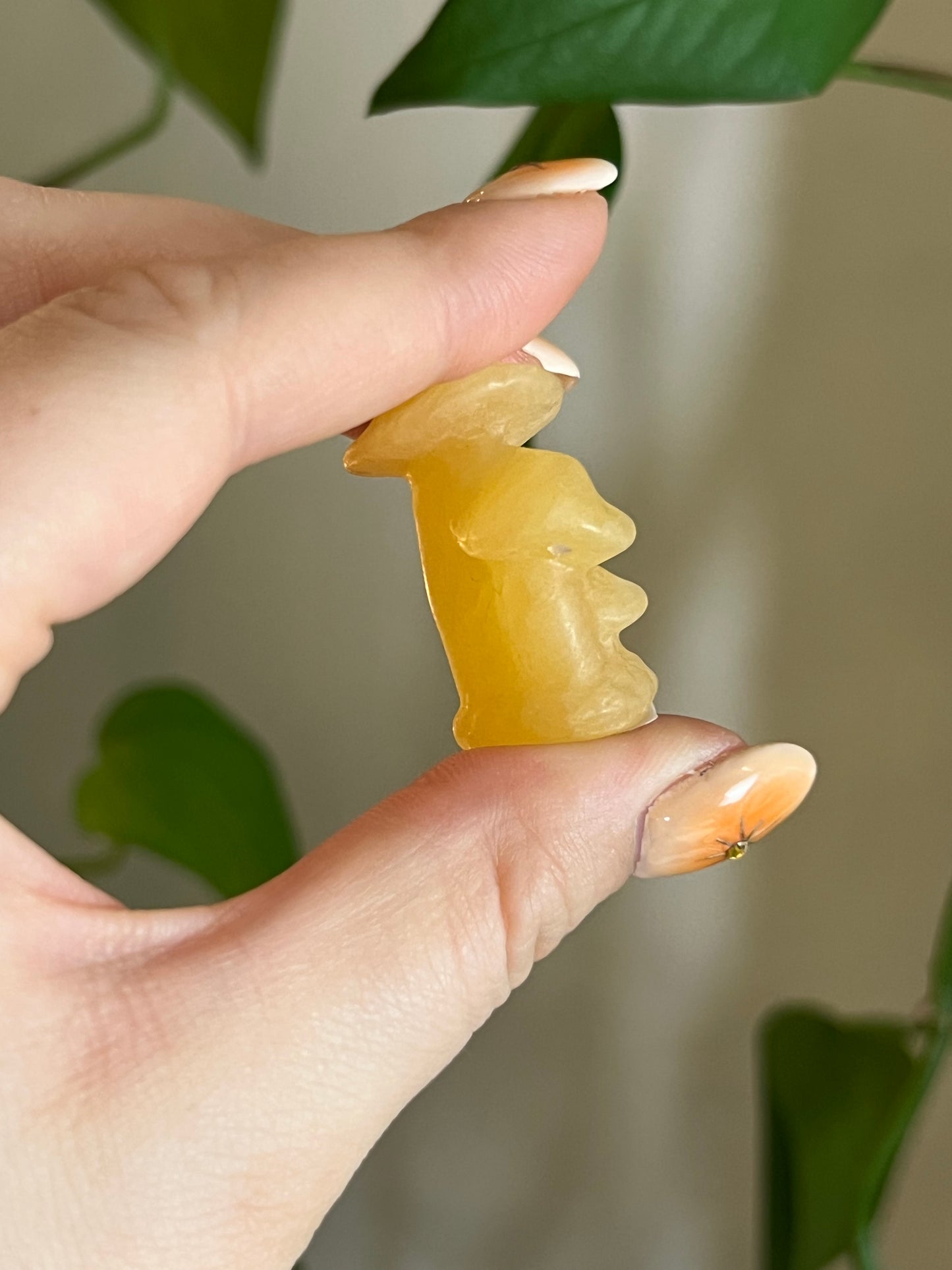 Orange Calcite Mushroom Cluster