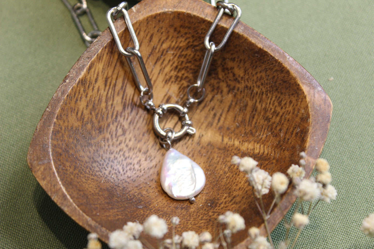 Freshwater Pearl Teardrop Necklace