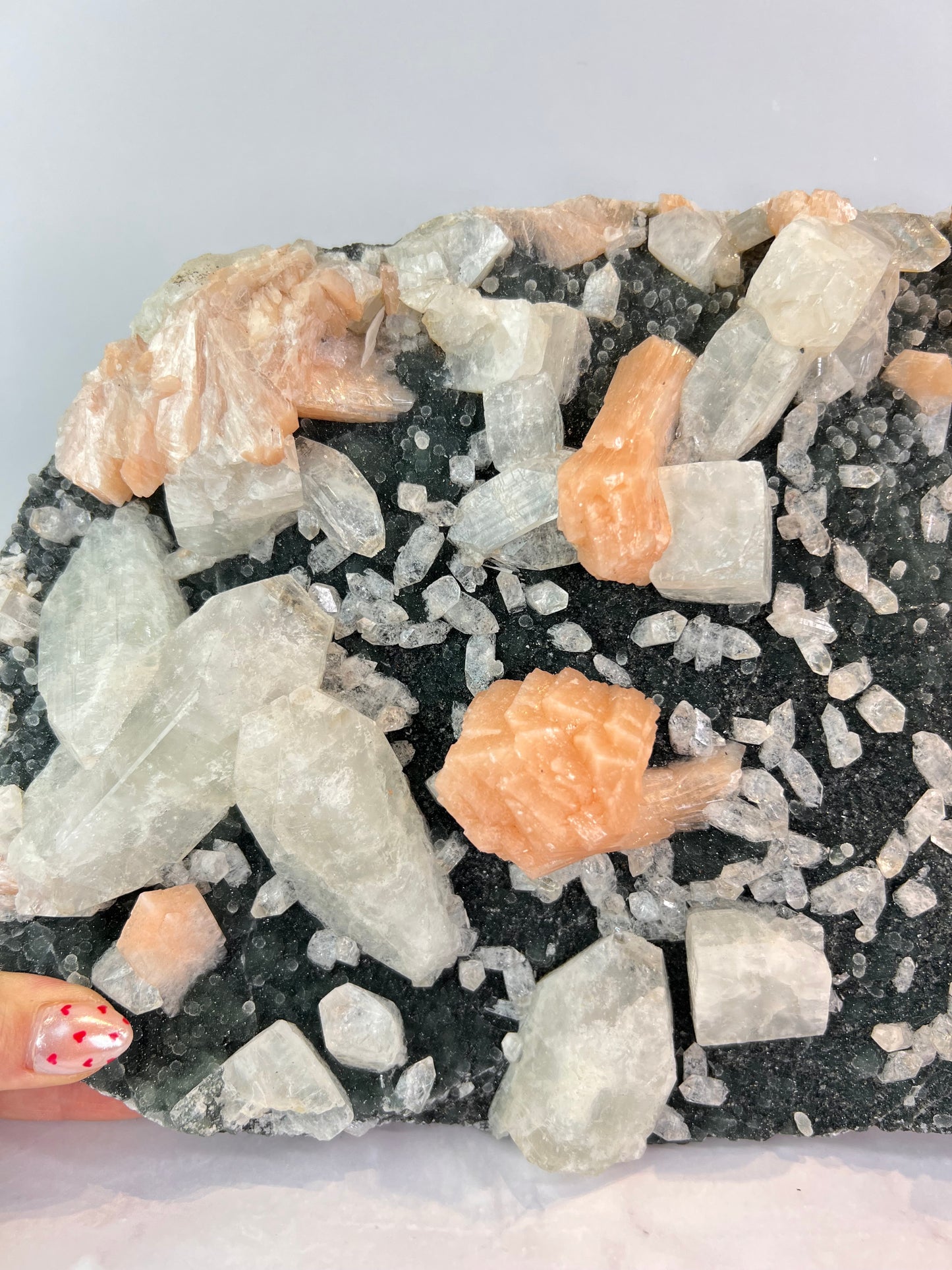 Apophyllite x Stilbite x Chalcedony Cluster - Statement Piece