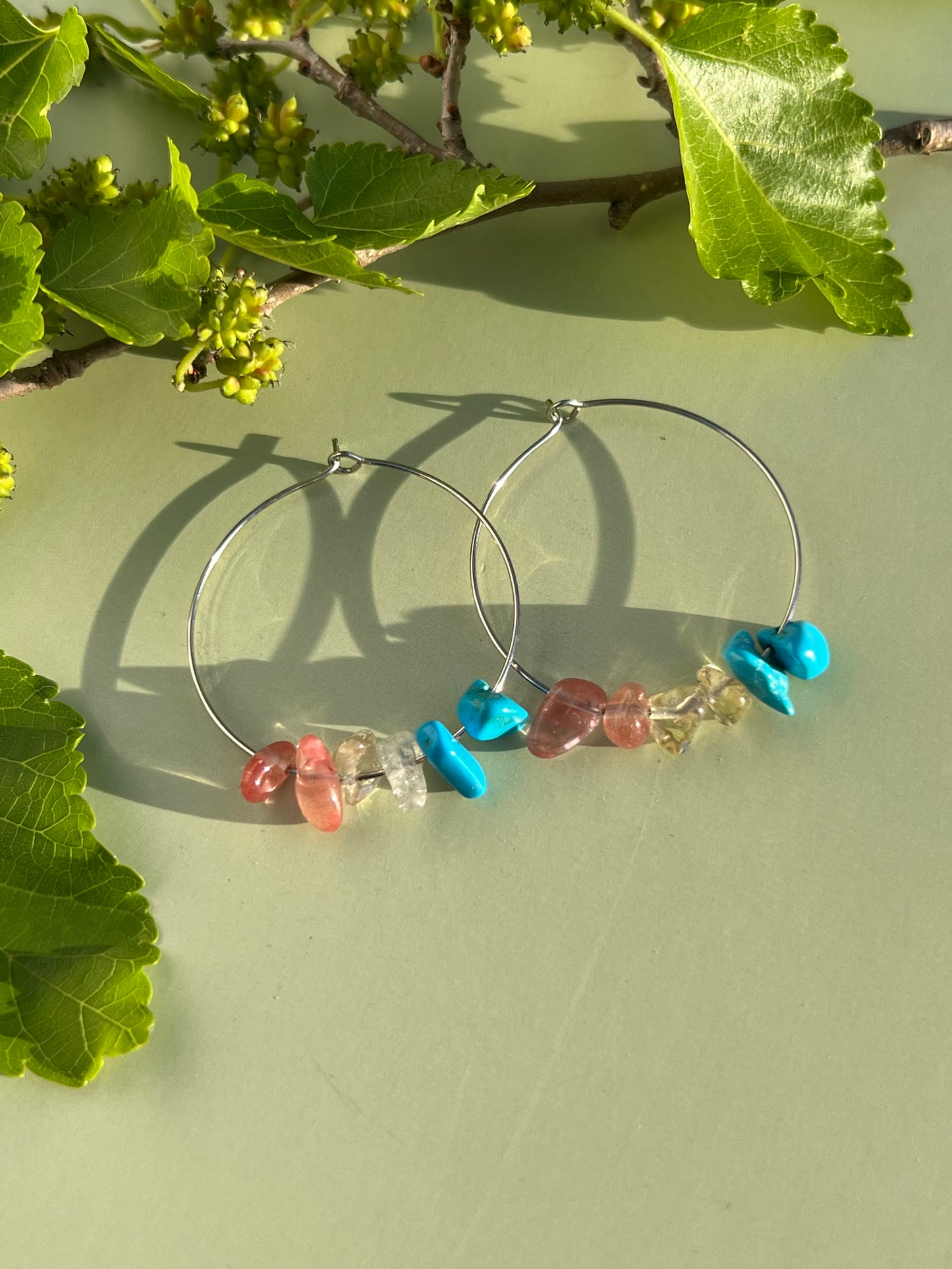 Pansexual Pride Flag Hoop Earrings