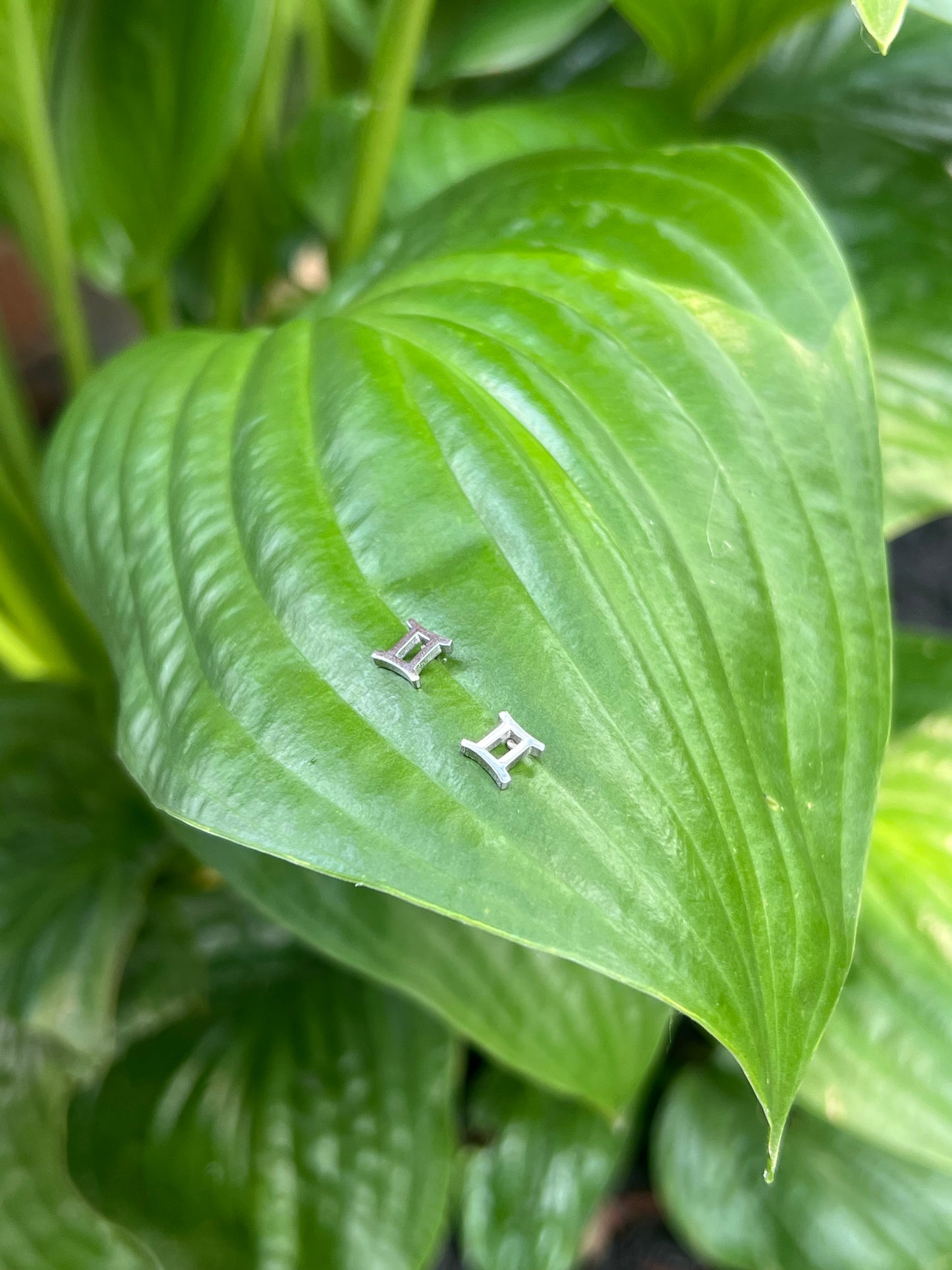 Gemini Silver Zodiac Sign Studs ♊️