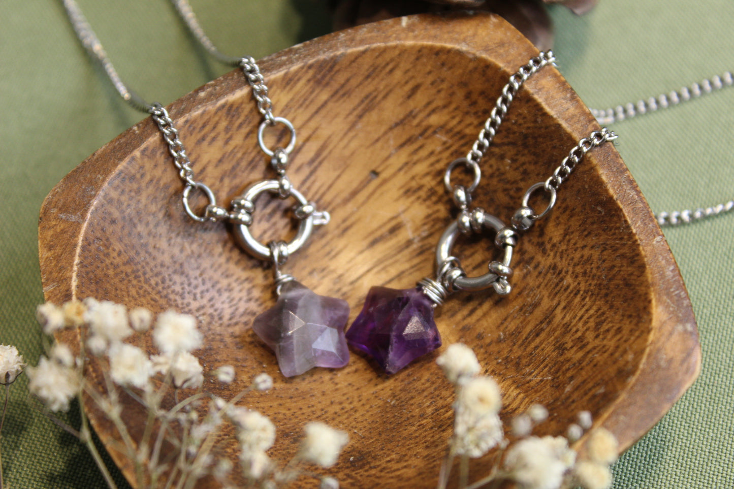 Amethyst Faceted Dainty Necklace