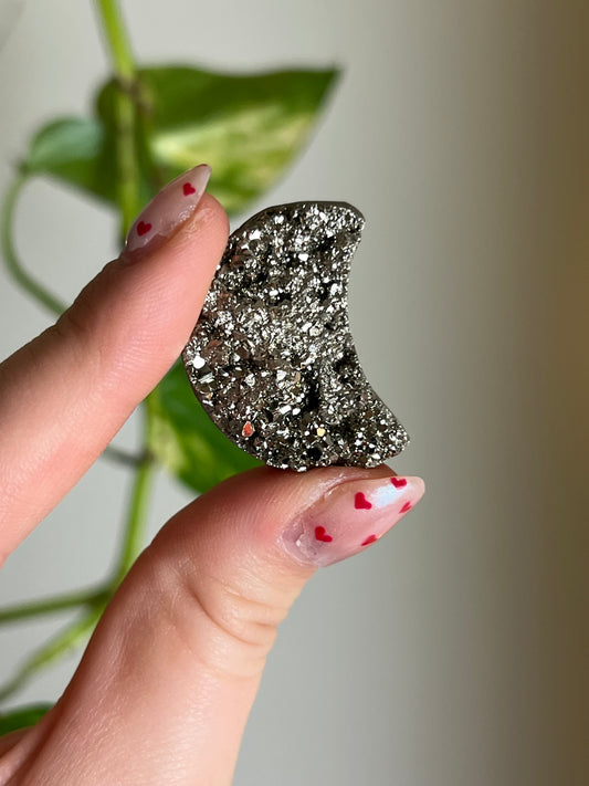 Pyrite Druzy Moon