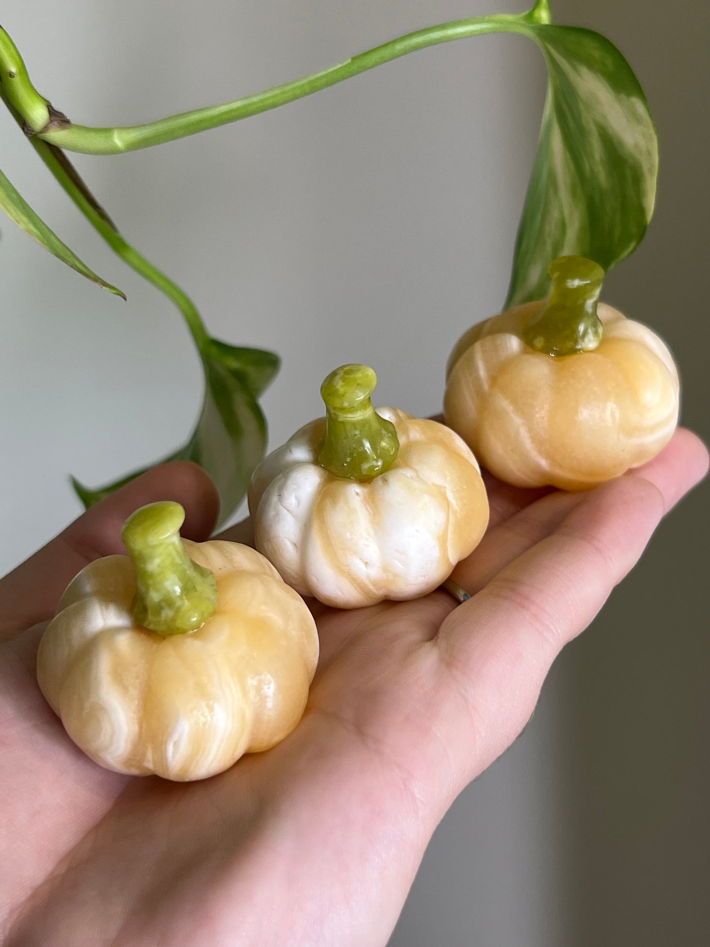 Orange Calcite + Jade Pumpkin