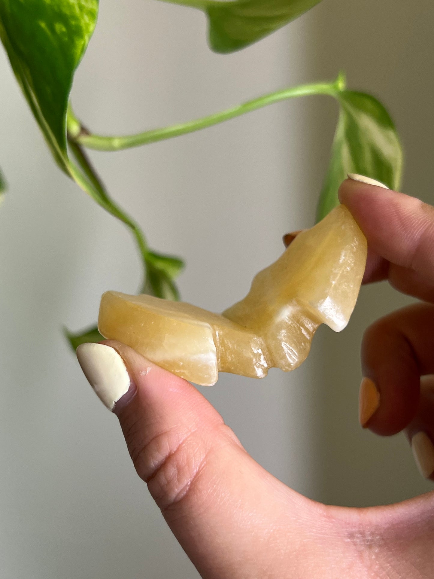 Orange Calcite 3D Bat