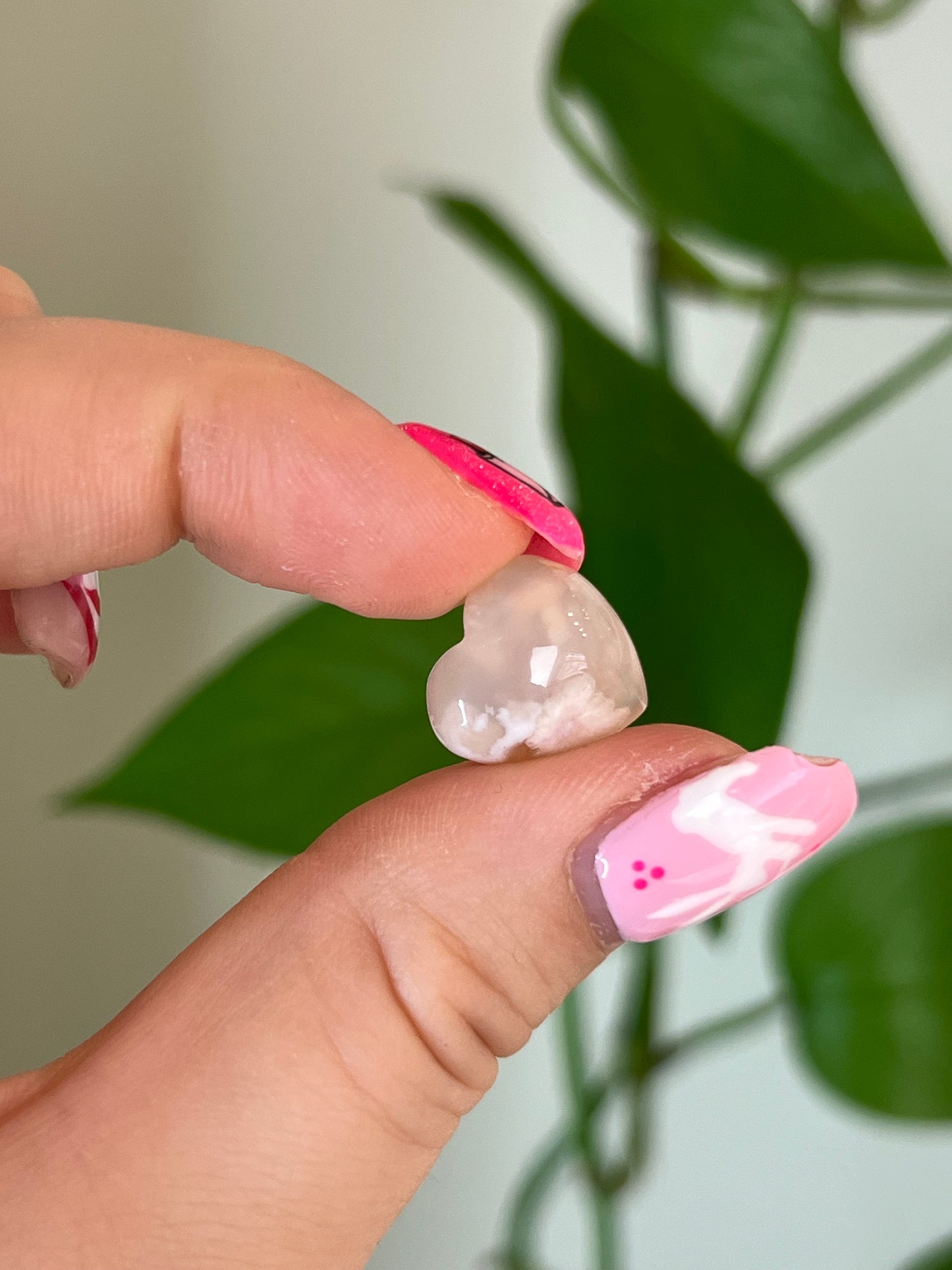 Flower Agate Mini Heart