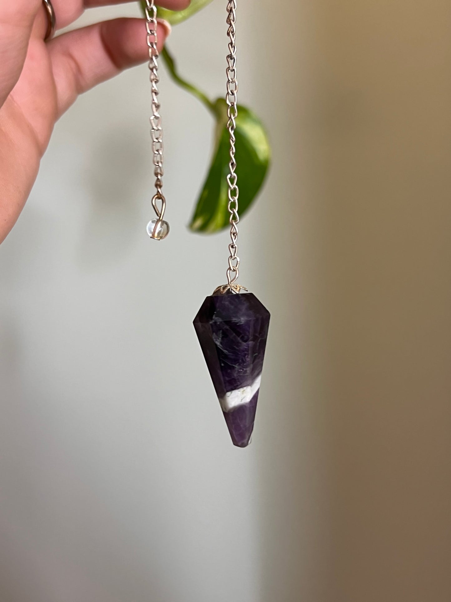 Chevron Amethyst Pendulum