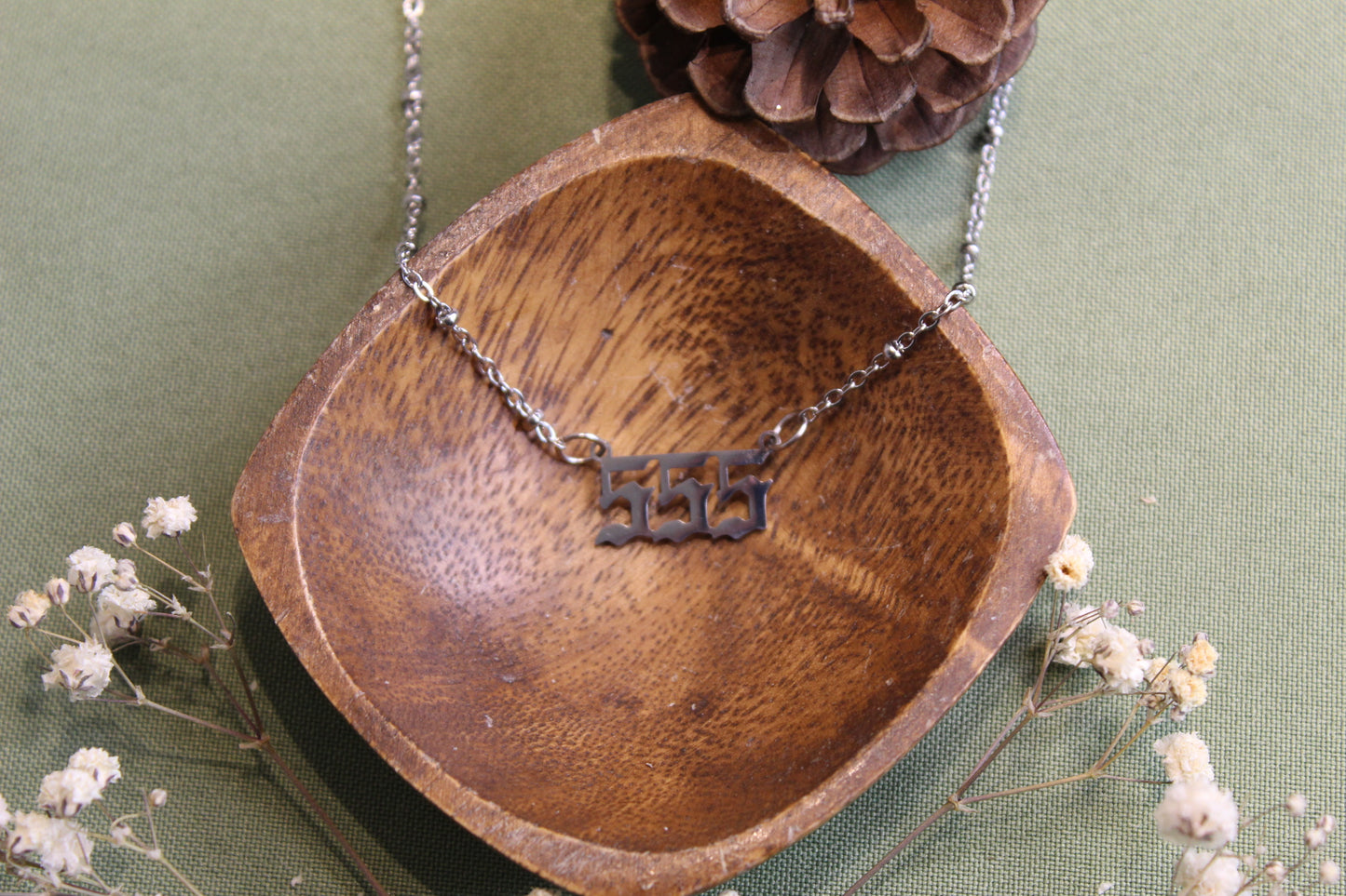 Angel Number Dainty Silver Necklace