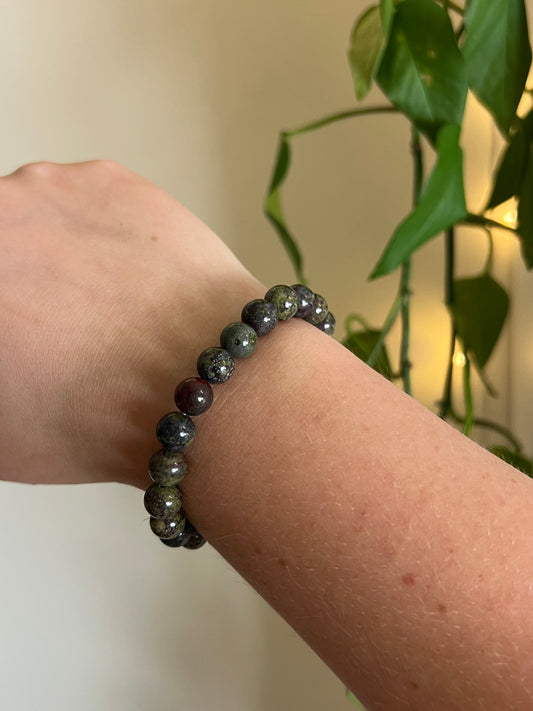 8mm Dragons Blood Jasper Bracelet