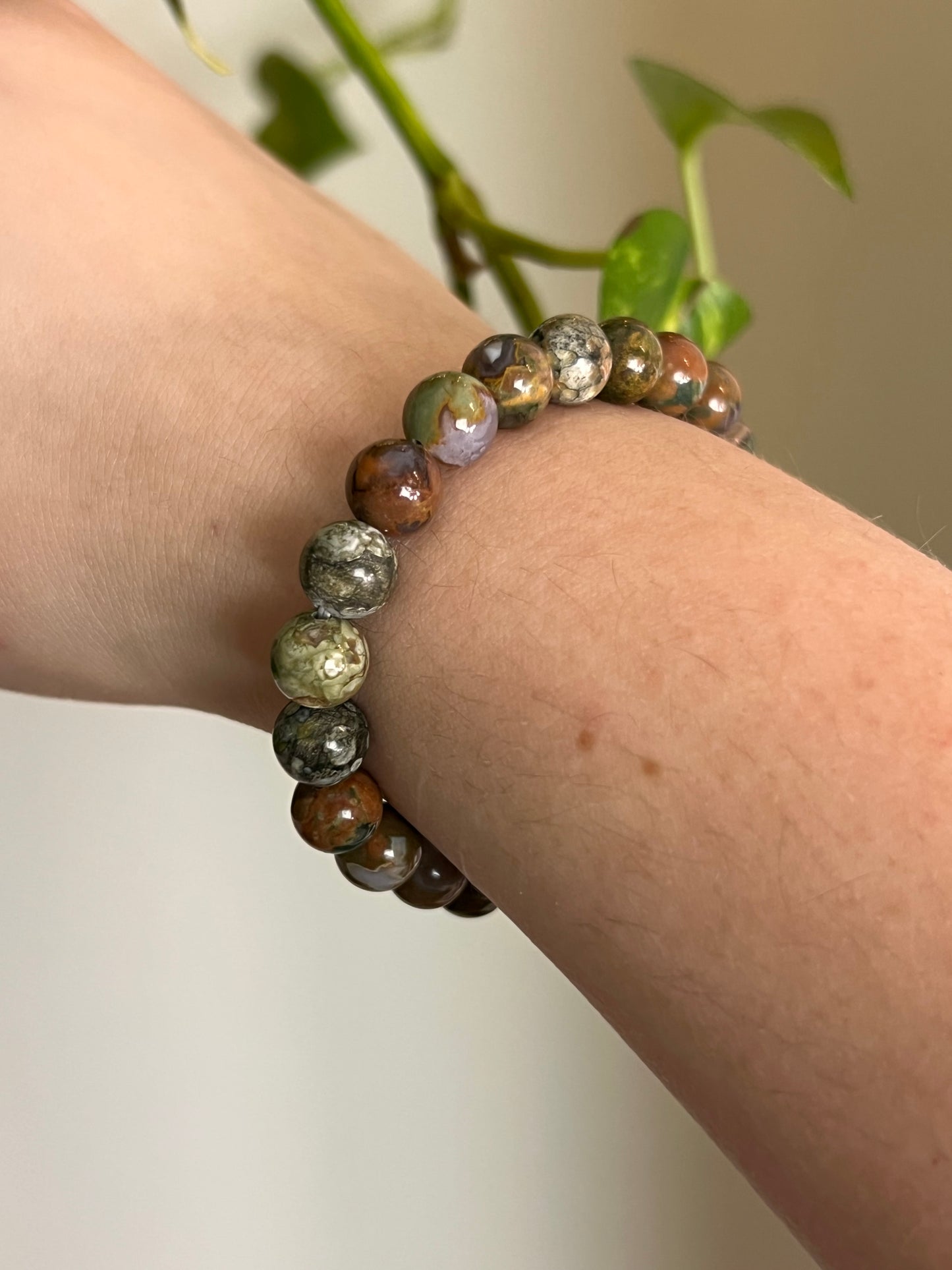 8mm Rainforest Jasper Bracelet