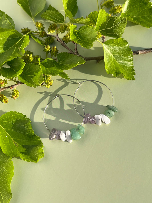 Genderqueer Pride Flag Hoop Earrings