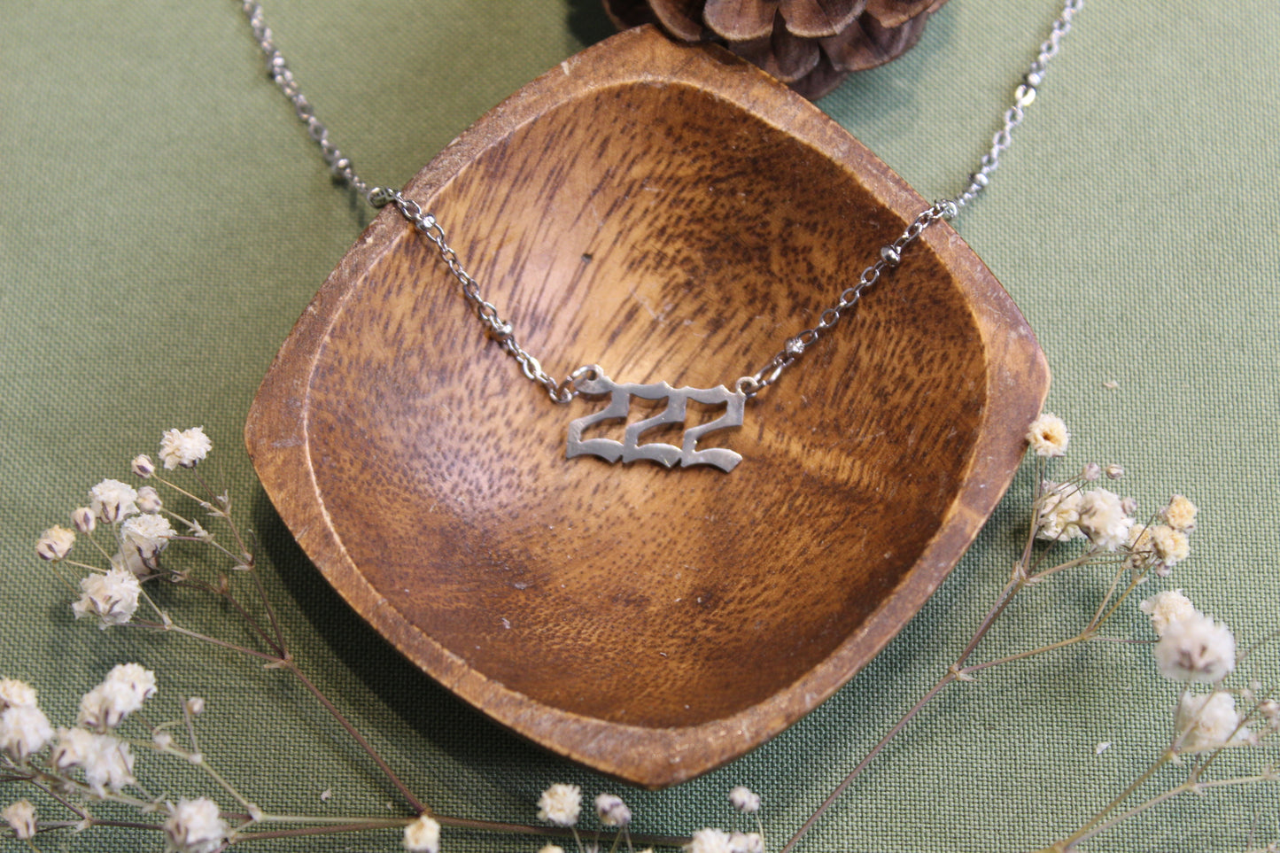 Angel Number Dainty Silver Necklace