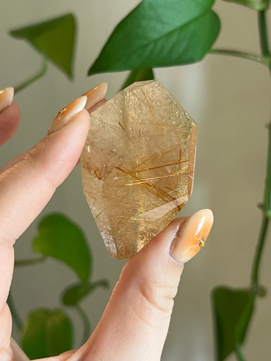 Golden Rutile Quartz Gusher - IQ