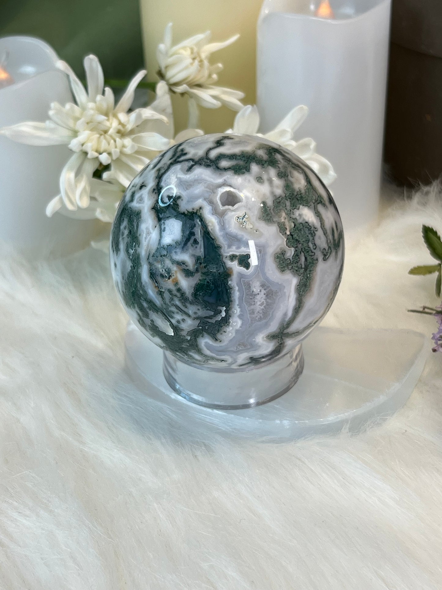 Moss Agate Sphere A