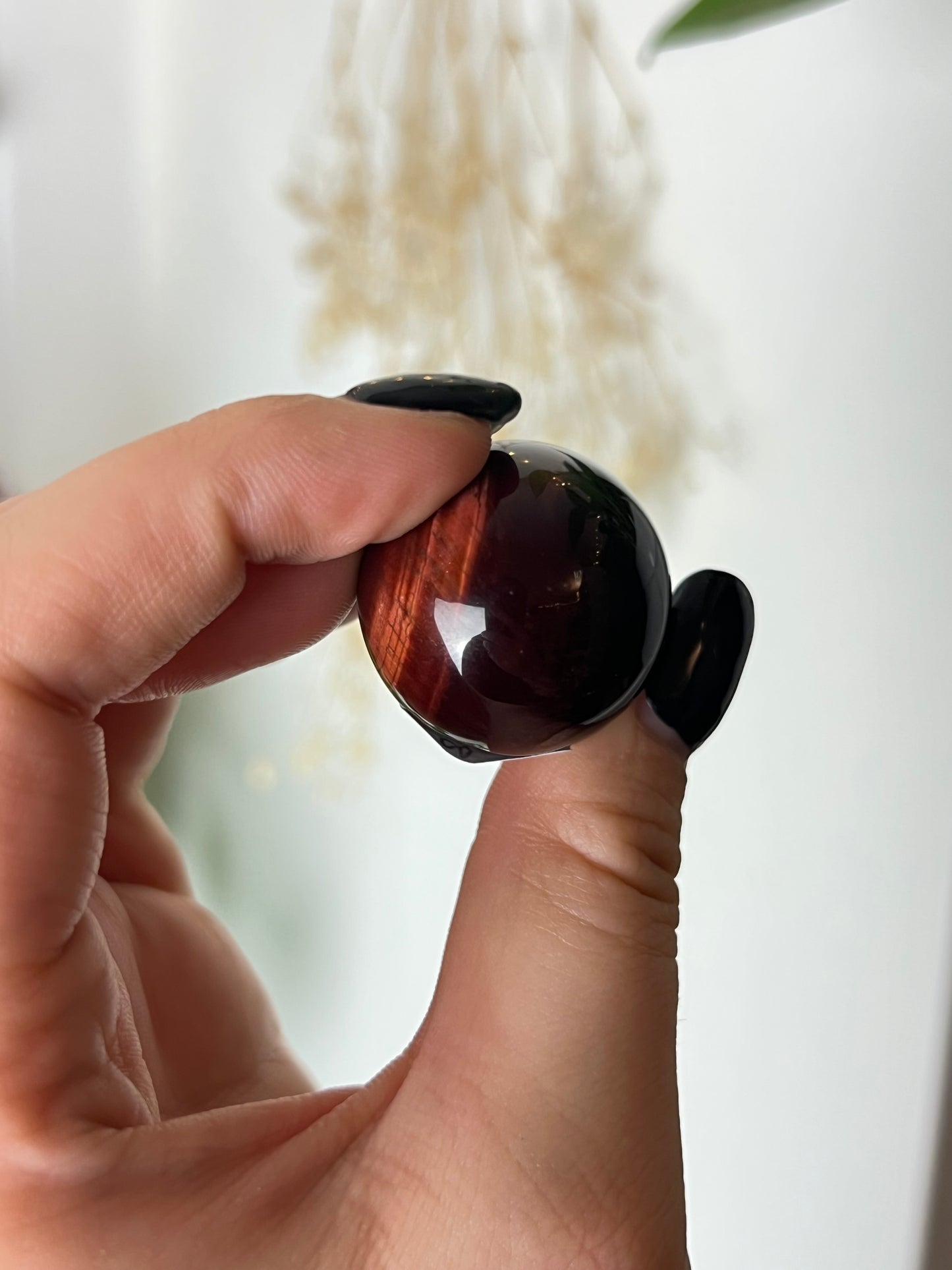 Flashy Red Tigers Eye Small Sphere