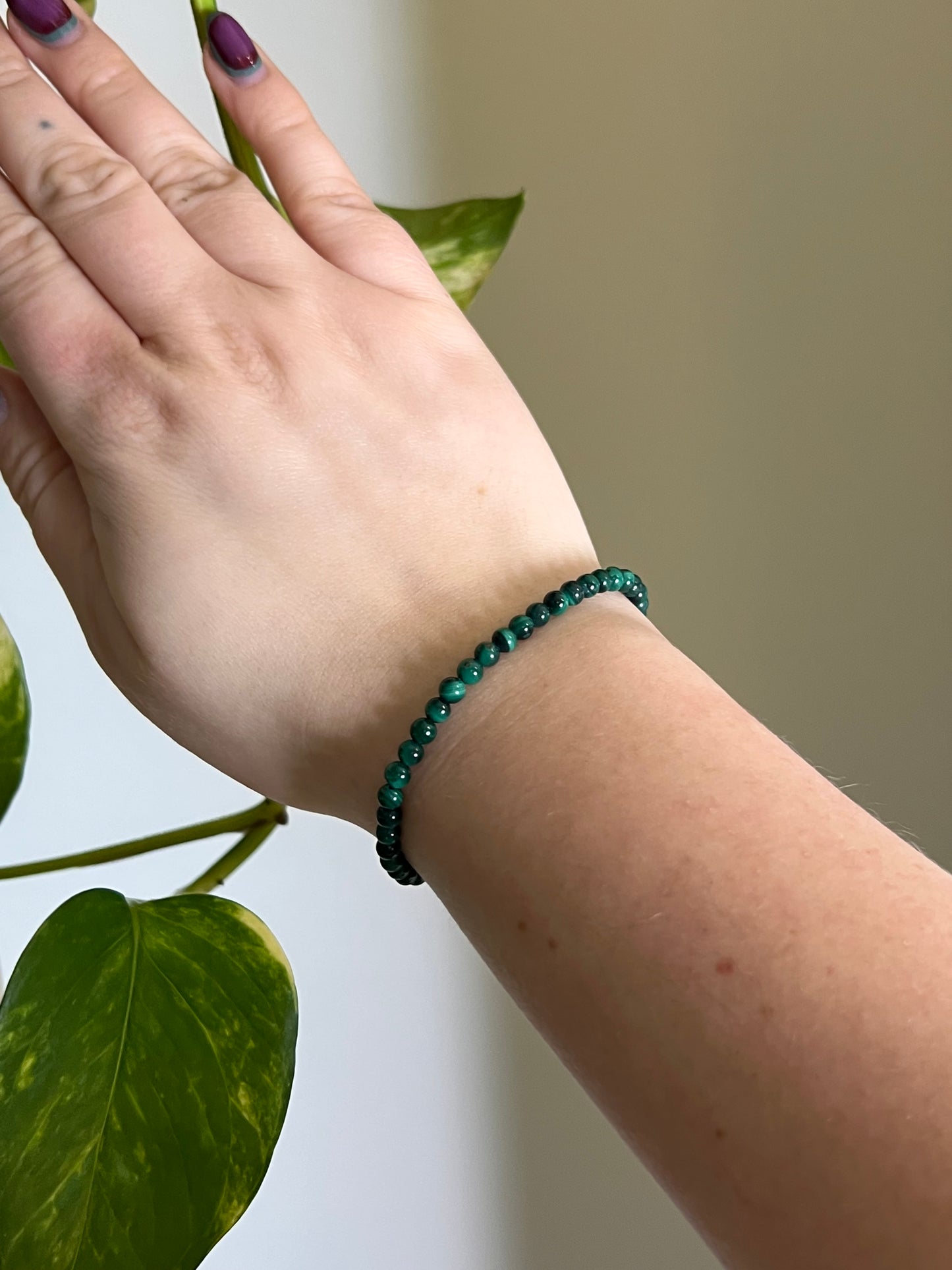 4mm Malachite Bracelet