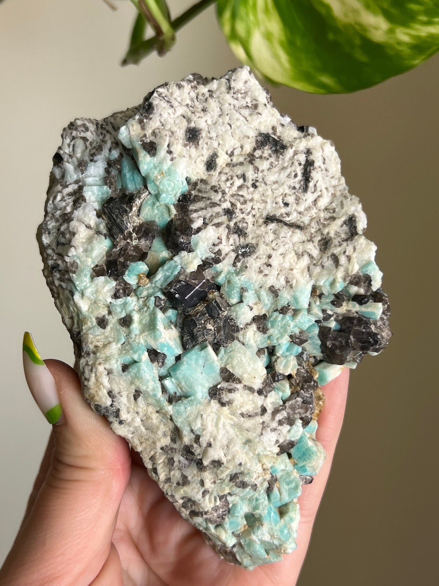 Amazonite, Smoky Quartz + Tourmaline Specimen (Canada)