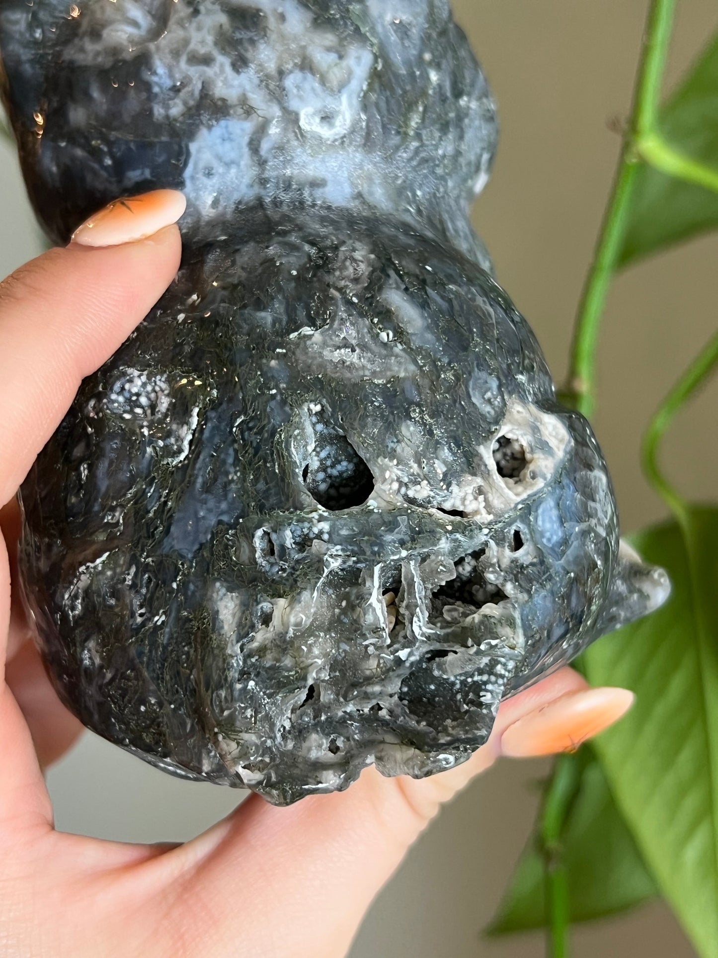 Moss Agate Large Cat