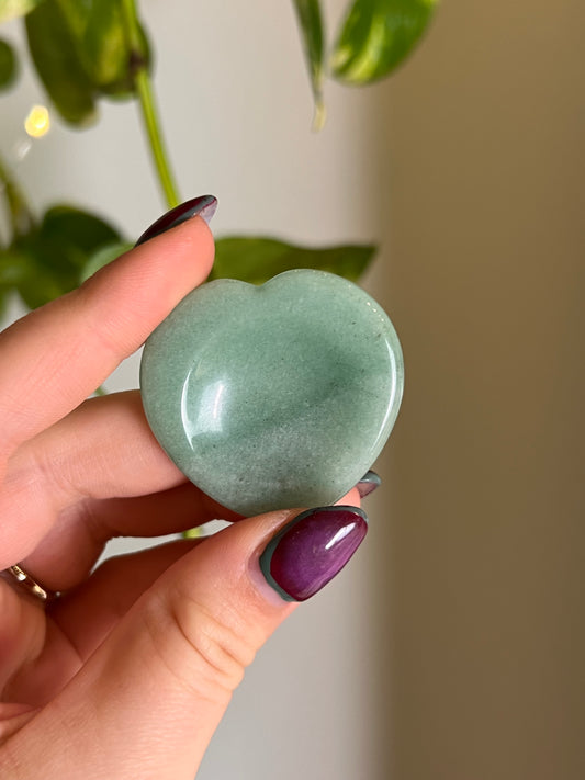 Green Aventurine Heart Worry Stone