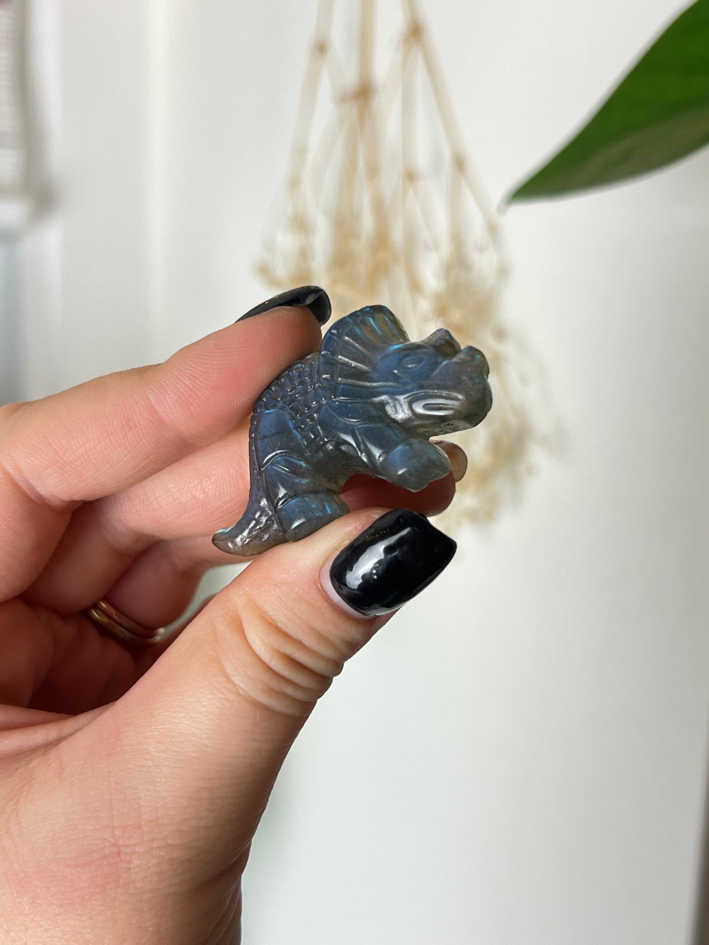 Flashy Labradorite Triceratops